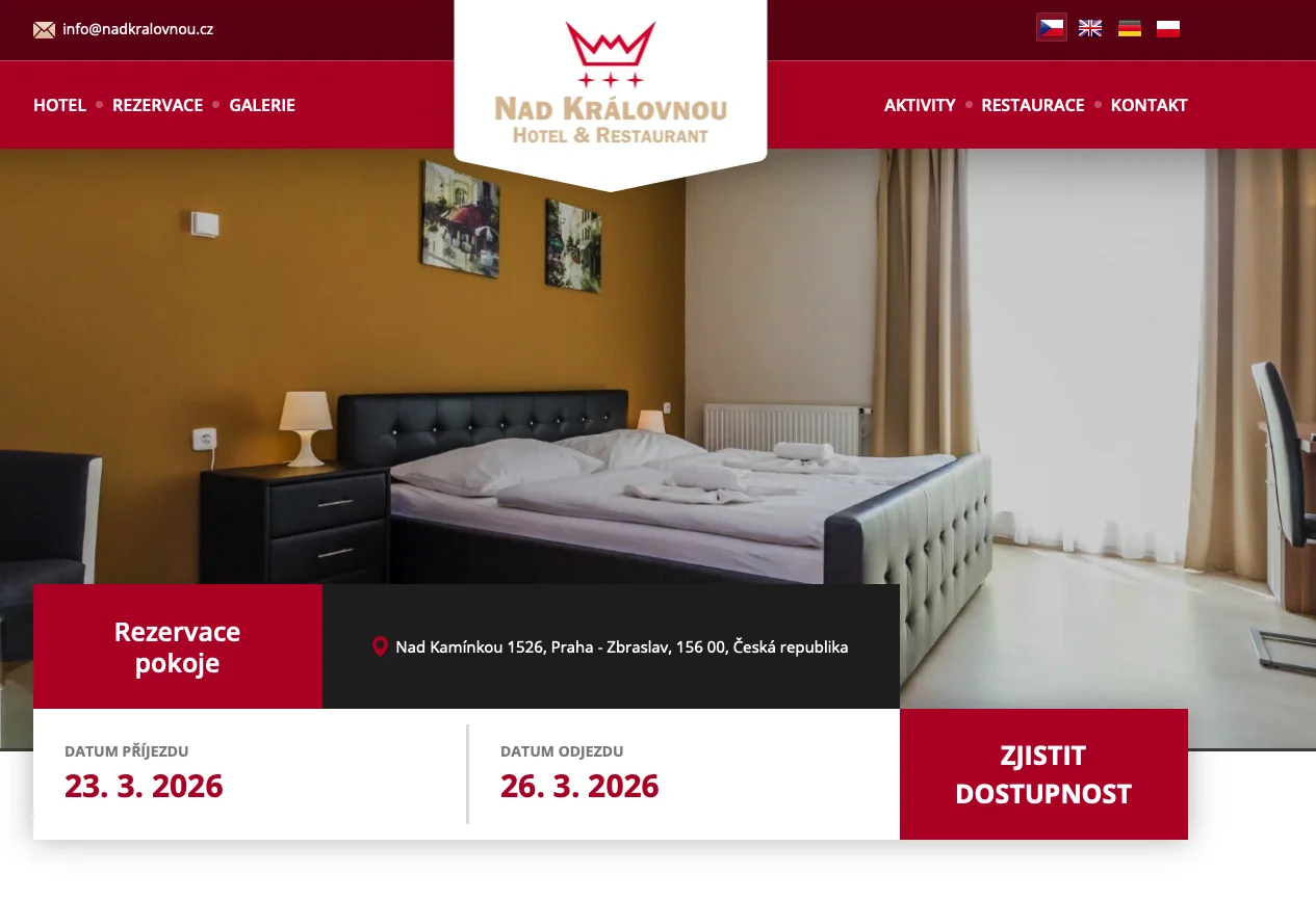 nadkralovnou.cz – projekt Jakuba Dostála, fullstack vývojáře